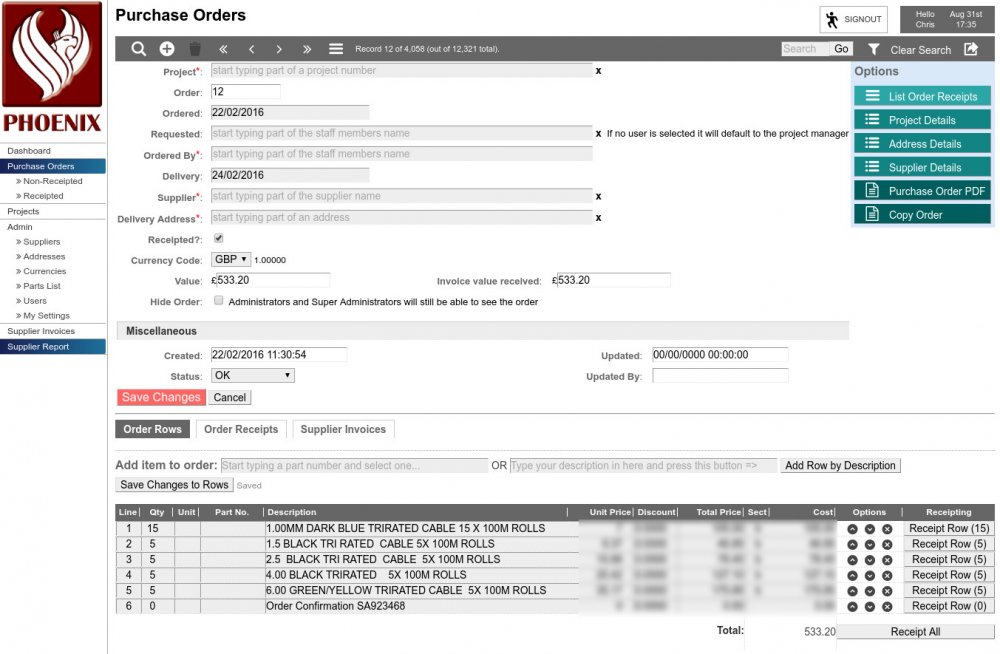 Purchase Orders